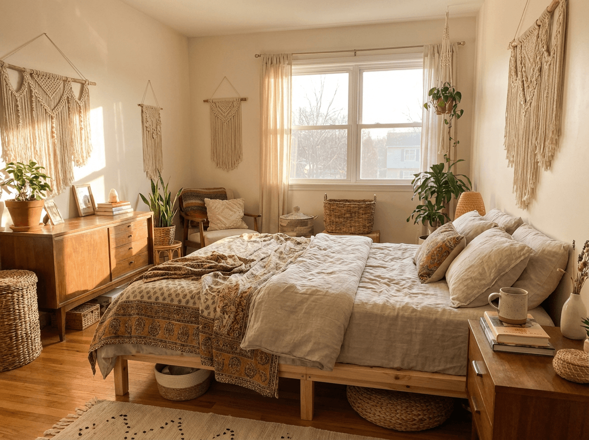 Boho Bedroom interior inspiration