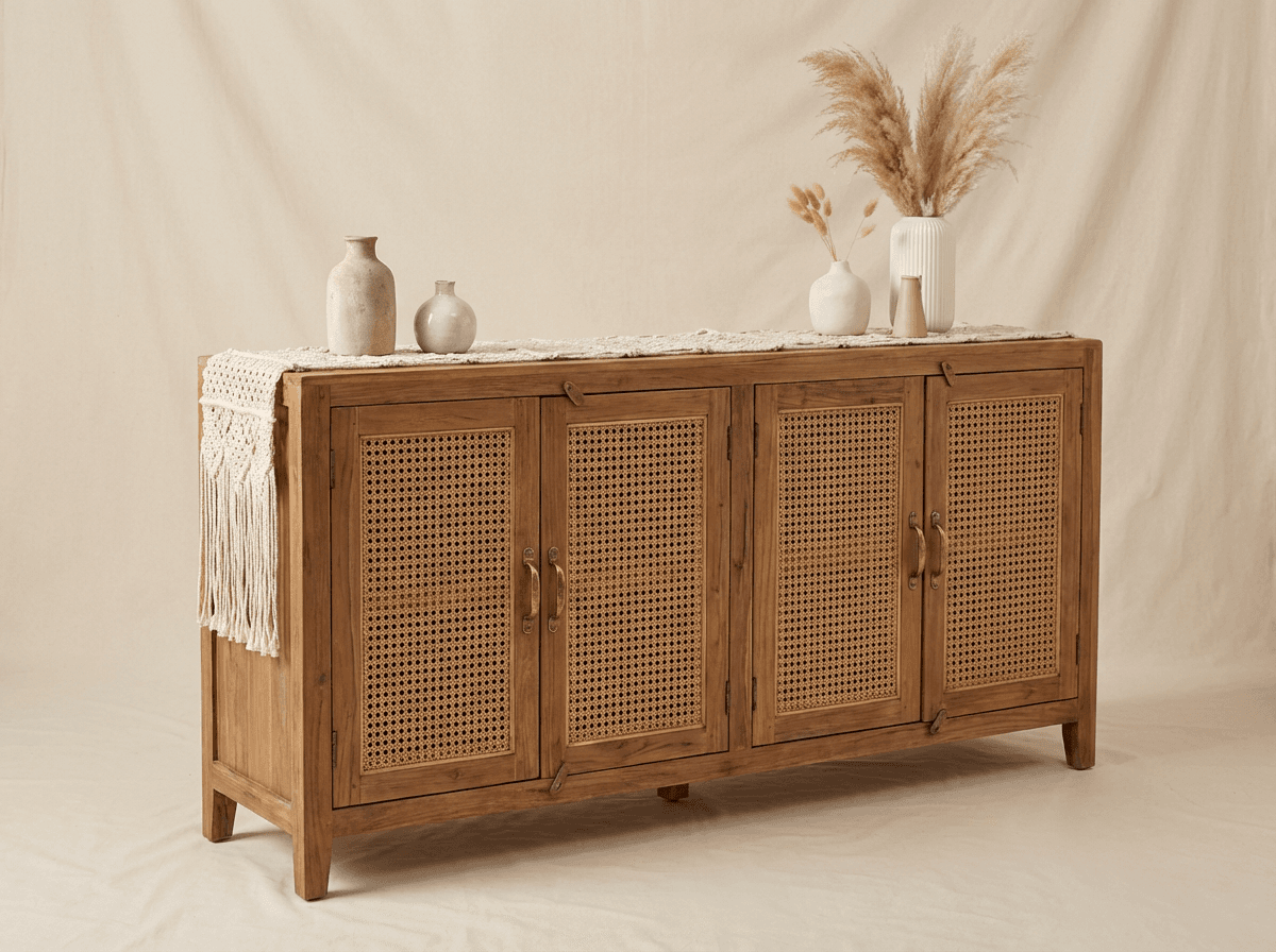 Vintage wooden sideboard or cabinet