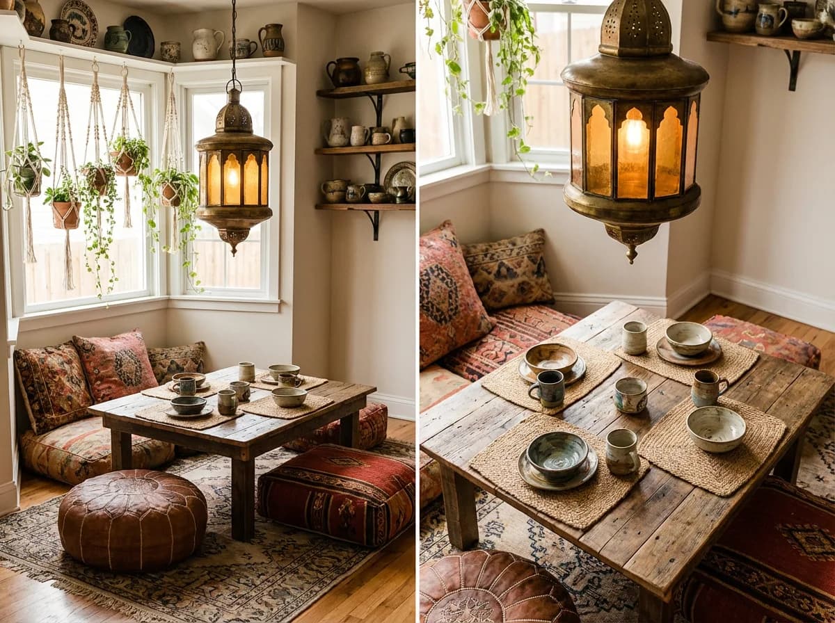 Boho dining nook