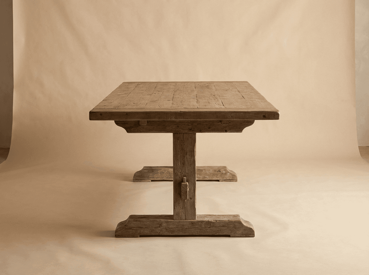 Farmhouse trestle dining table