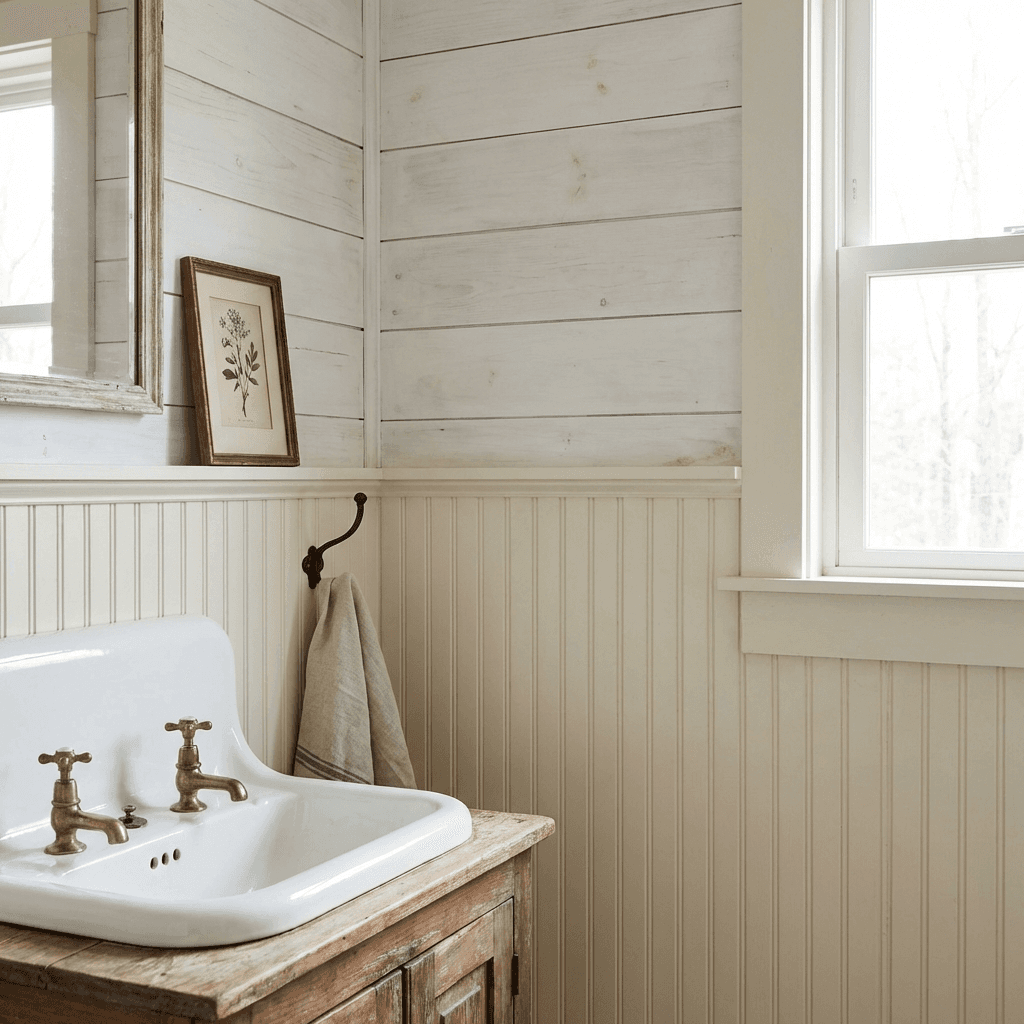Use shiplap or beadboard on the walls