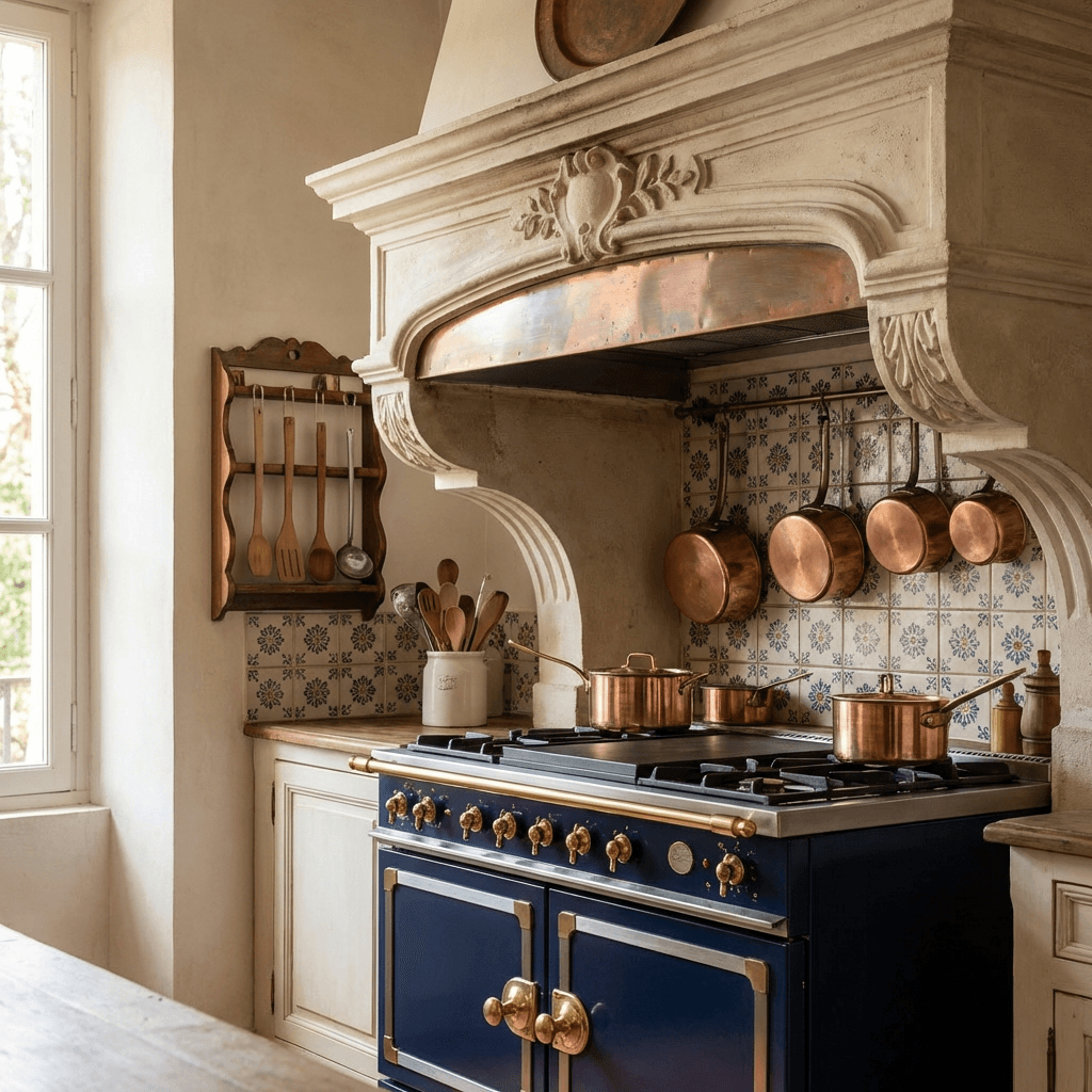Install a statement range with a decorative hood