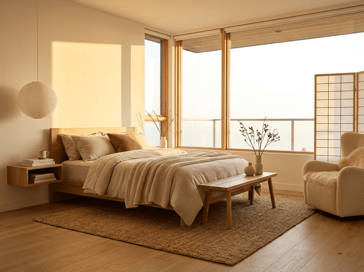 Japandi Bedroom interior inspiration