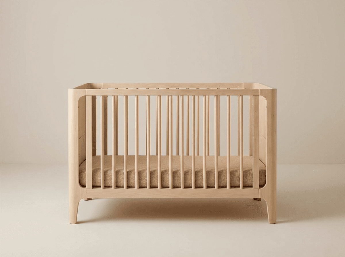 Solid birch crib