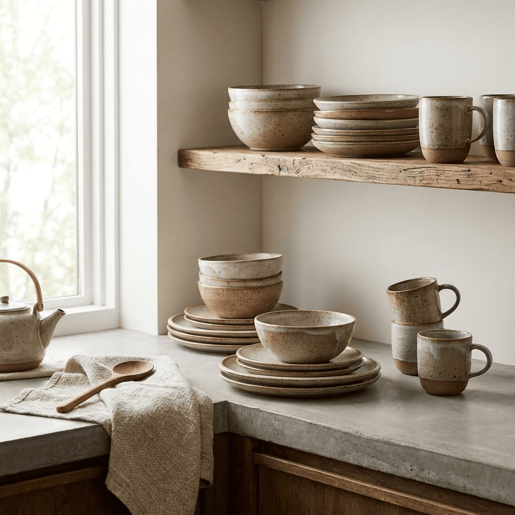 Display handmade ceramics as functional art