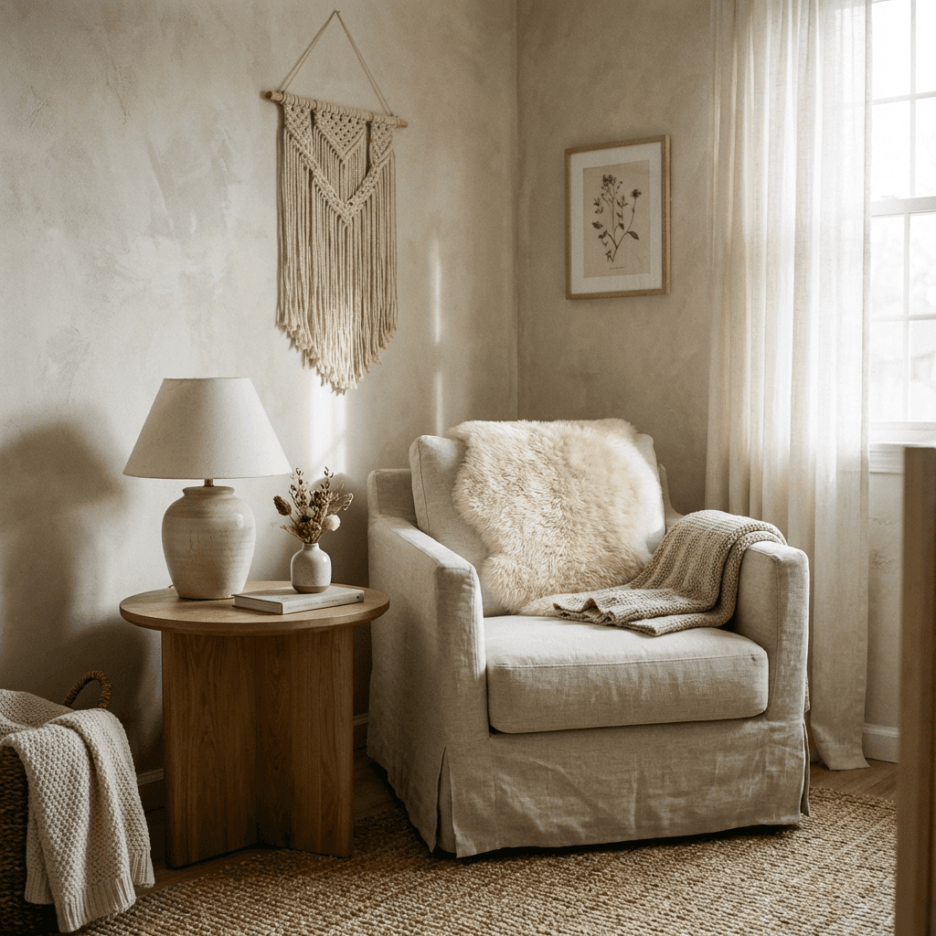 Create a calm nursing corner