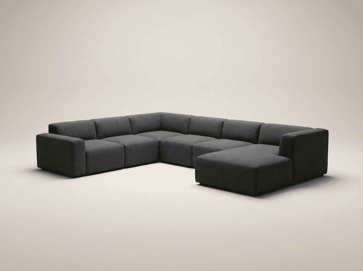 Low-profile modular sectional
