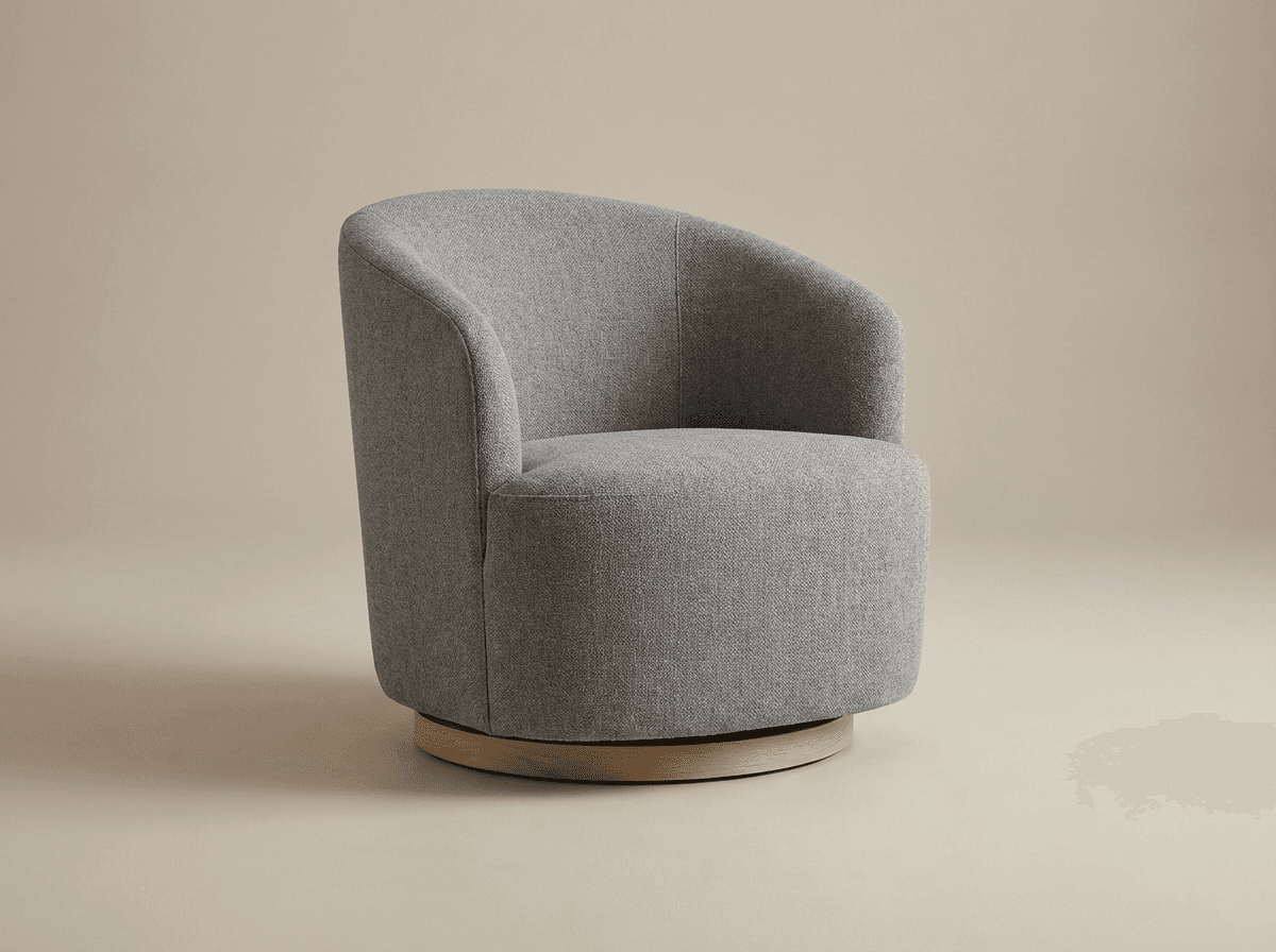 Upholstered swivel glider