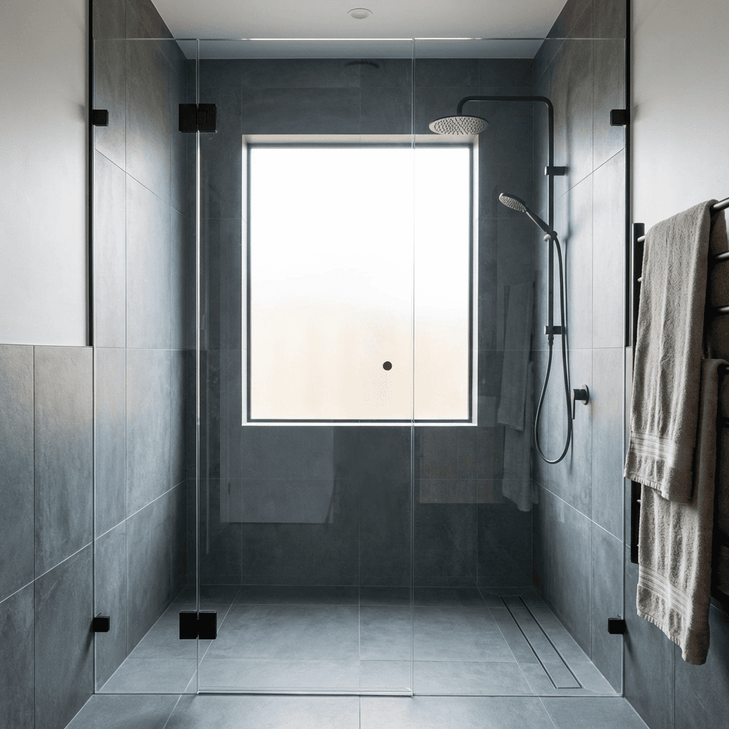 Install a frameless walk-in shower