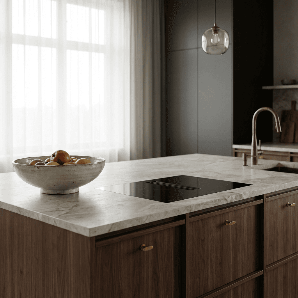 Use a statement island as the focal point