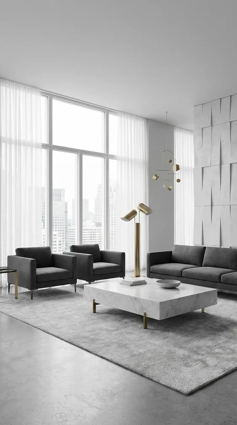 Modern minimalist living room