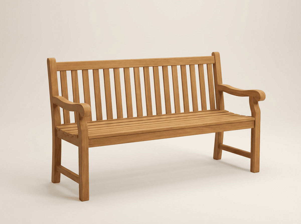 Teak garden bench