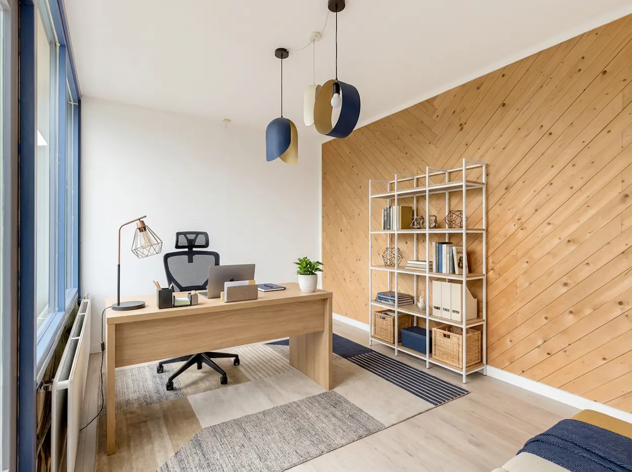 Home office after