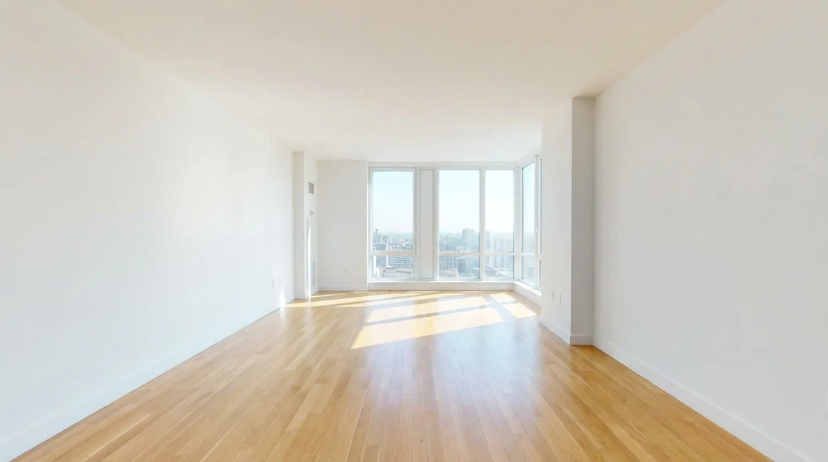 Empty unfurnished living room before an interior design concept