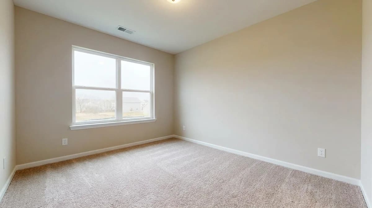 Empty unfurnished bedroom before virtual staging