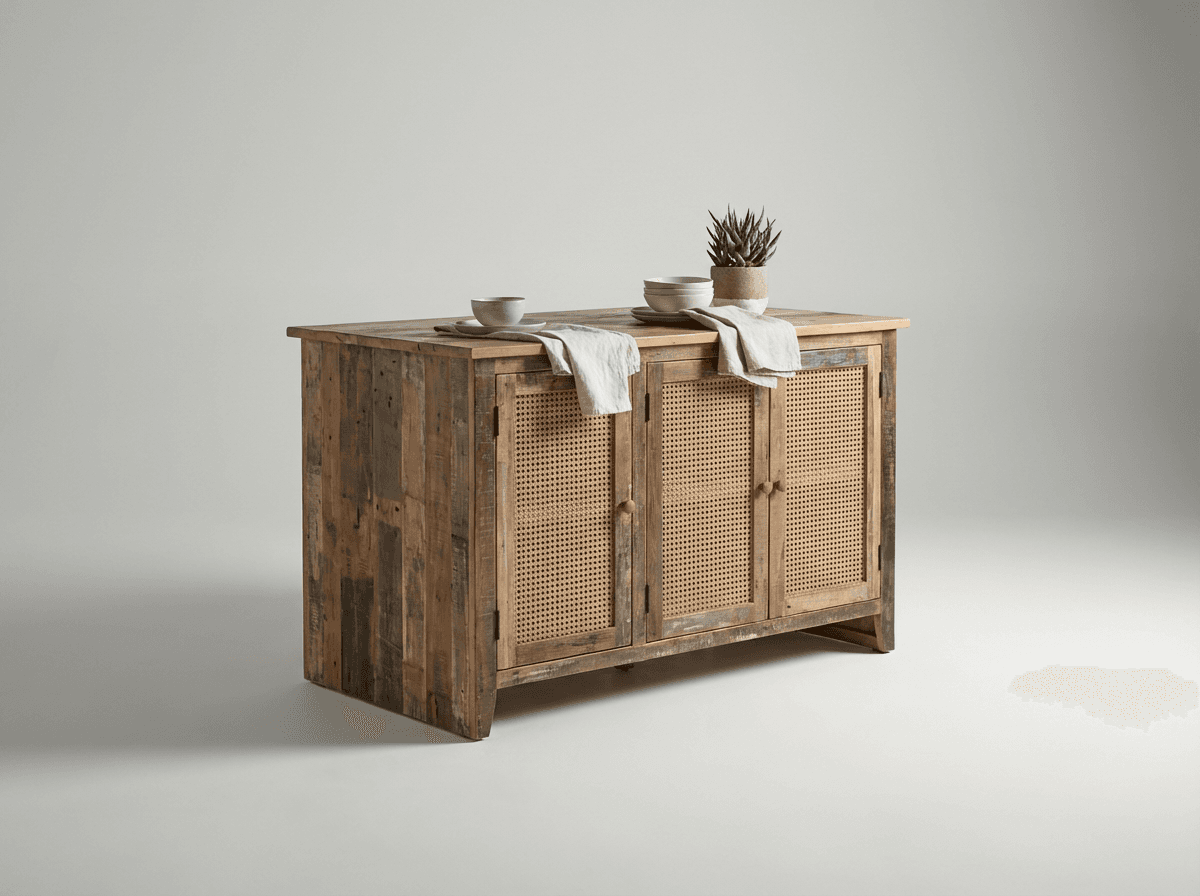 Reclaimed wood kitchen island