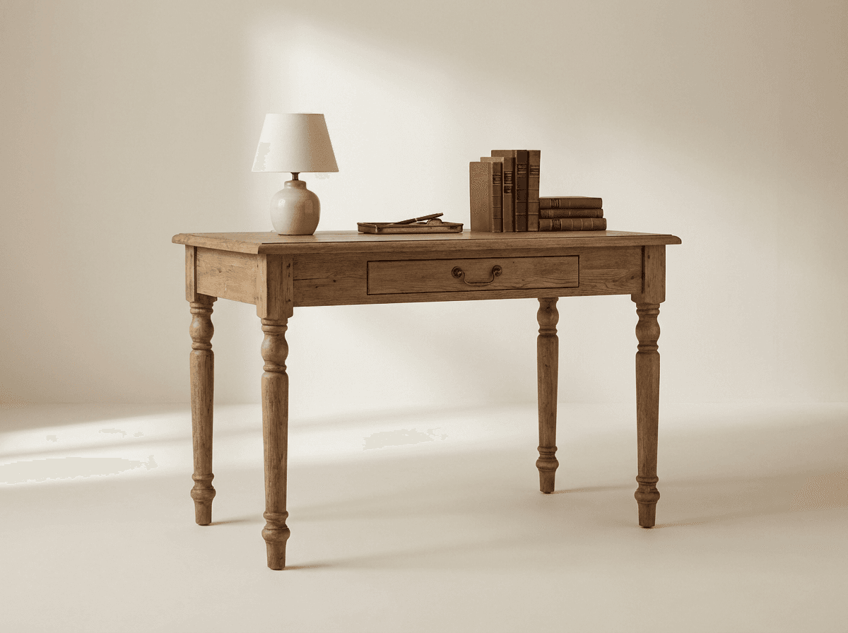Oak library writing desk