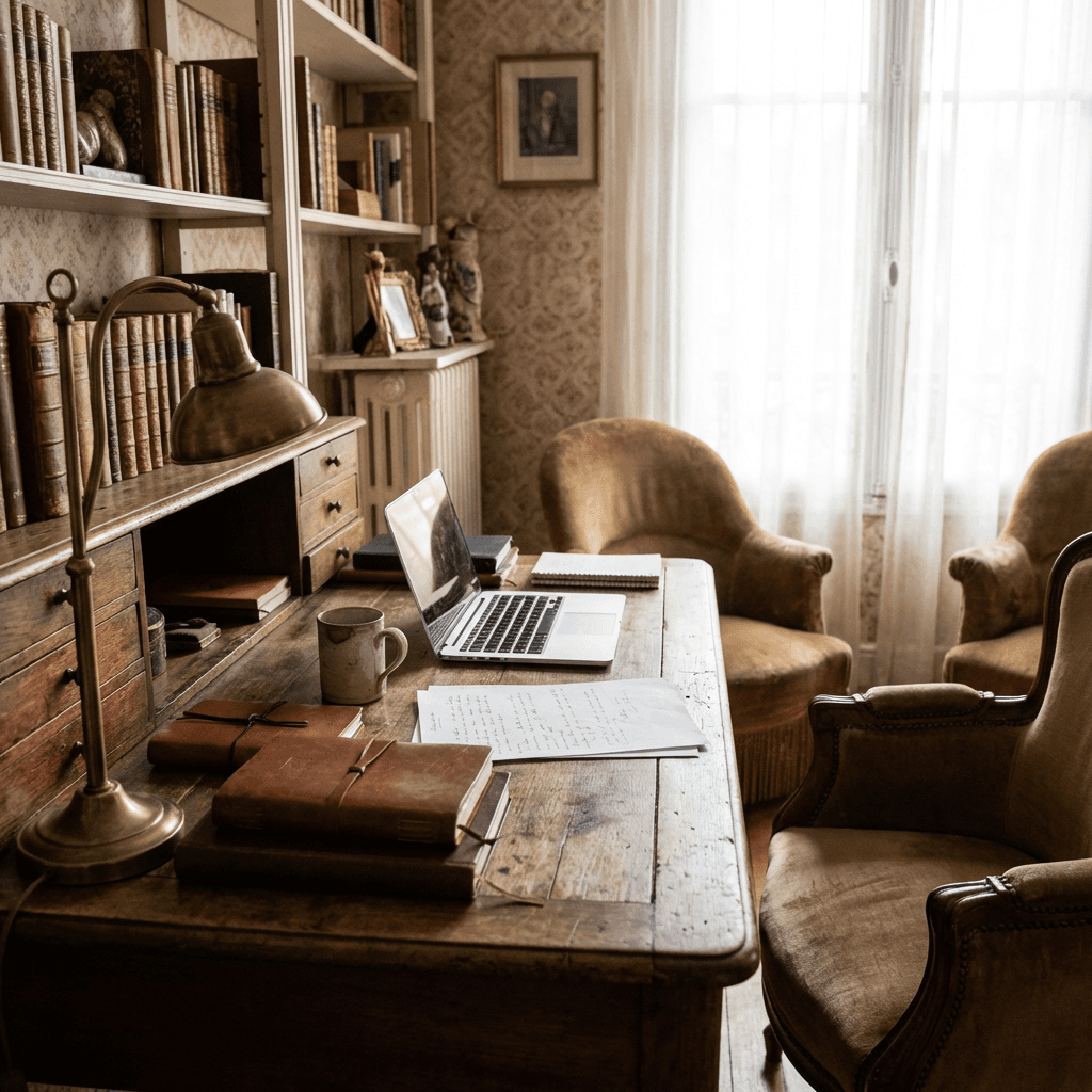 Use a writing desk instead of a corporate office desk