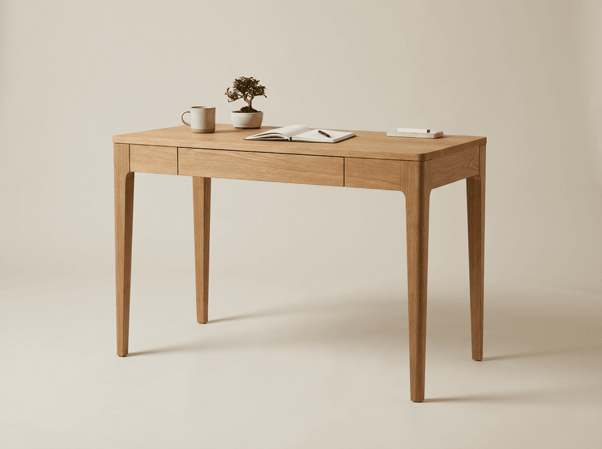 Solid oak writing desk