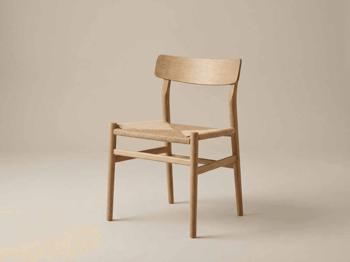 Woven-seat desk chair