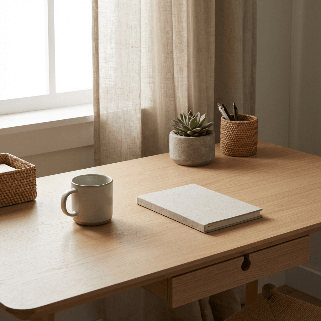 Clear the desk at the end of each day