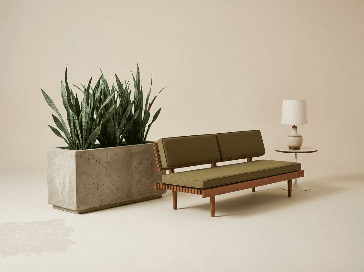 Architectural planter in concrete or Corten steel
