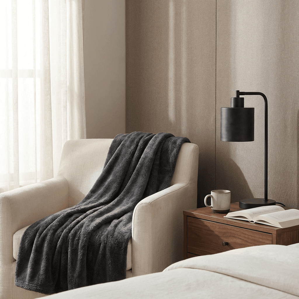 Build the palette around two neutrals and one dark accent