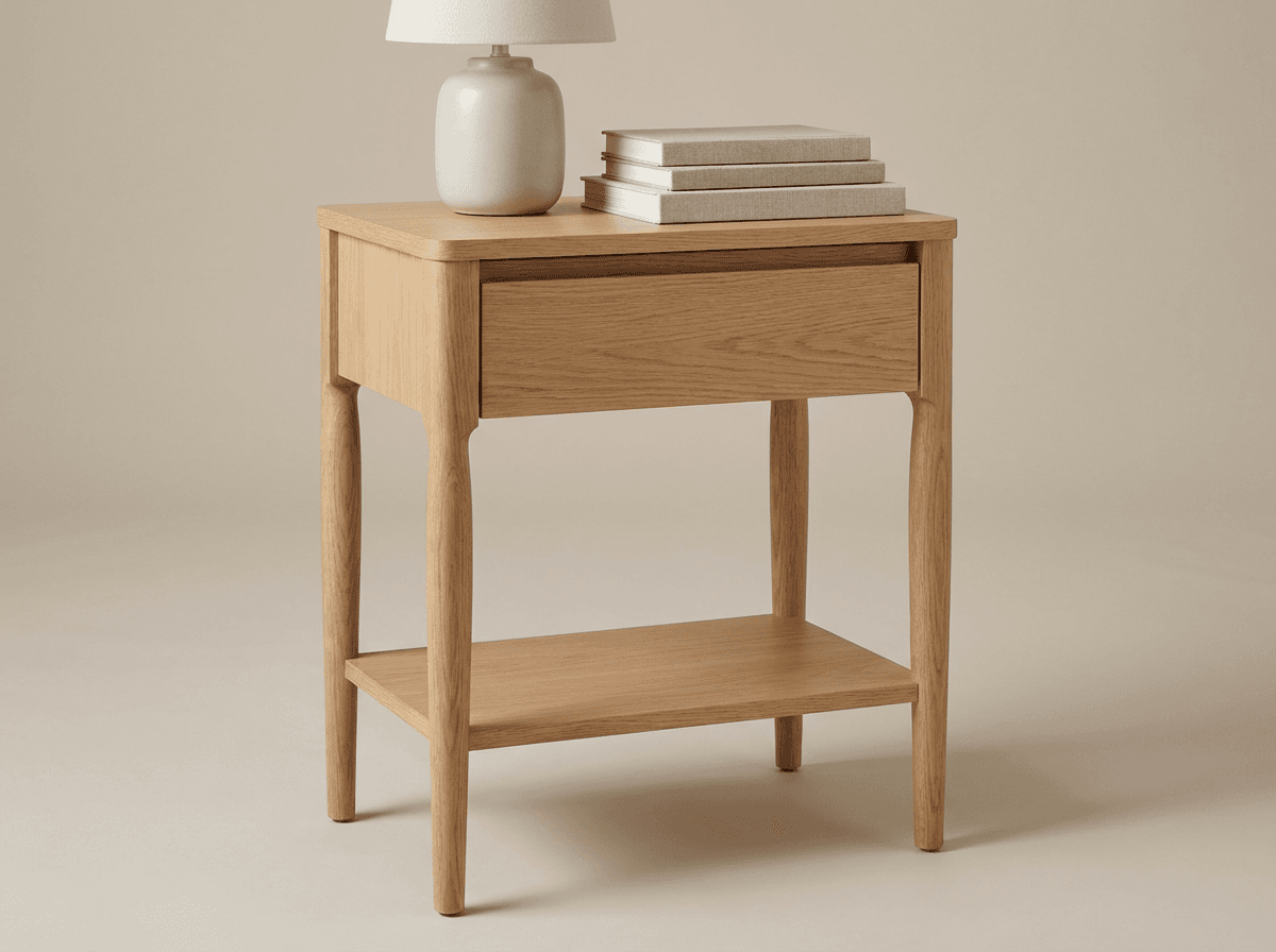 Turned-leg nightstand