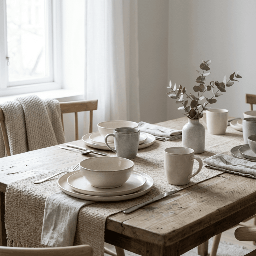Set the table simply with everyday ceramics