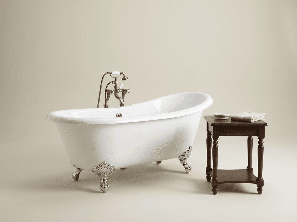 Clawfoot freestanding bathtub