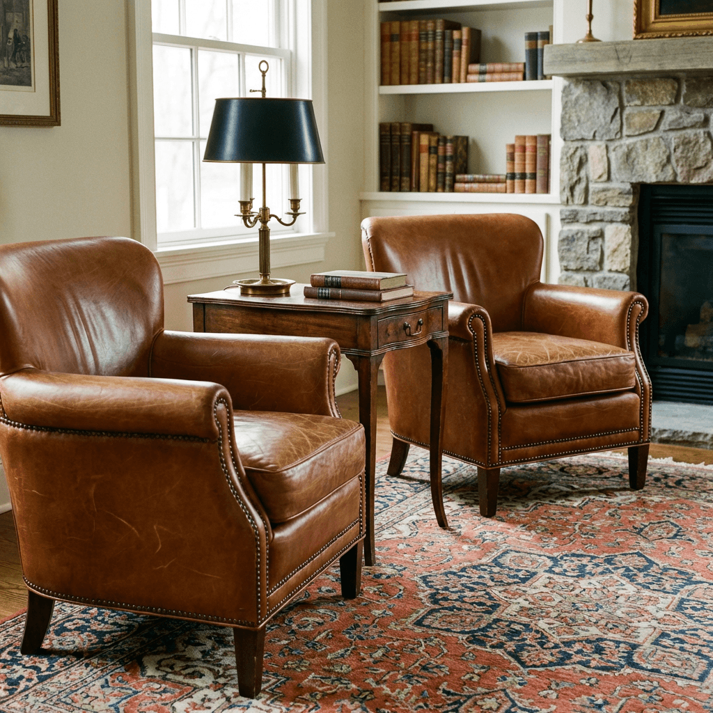 Add a pair of club chairs for informal meetings