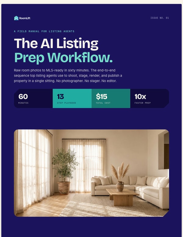 The AI Listing Prep Workflow: From Raw Photos to MLS-Ready in 60 Minutes