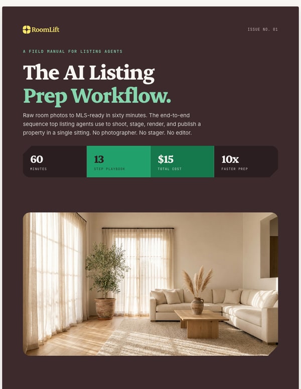 The AI Listing Prep Workflow: From Raw Photos to MLS-Ready in 60 Minutes